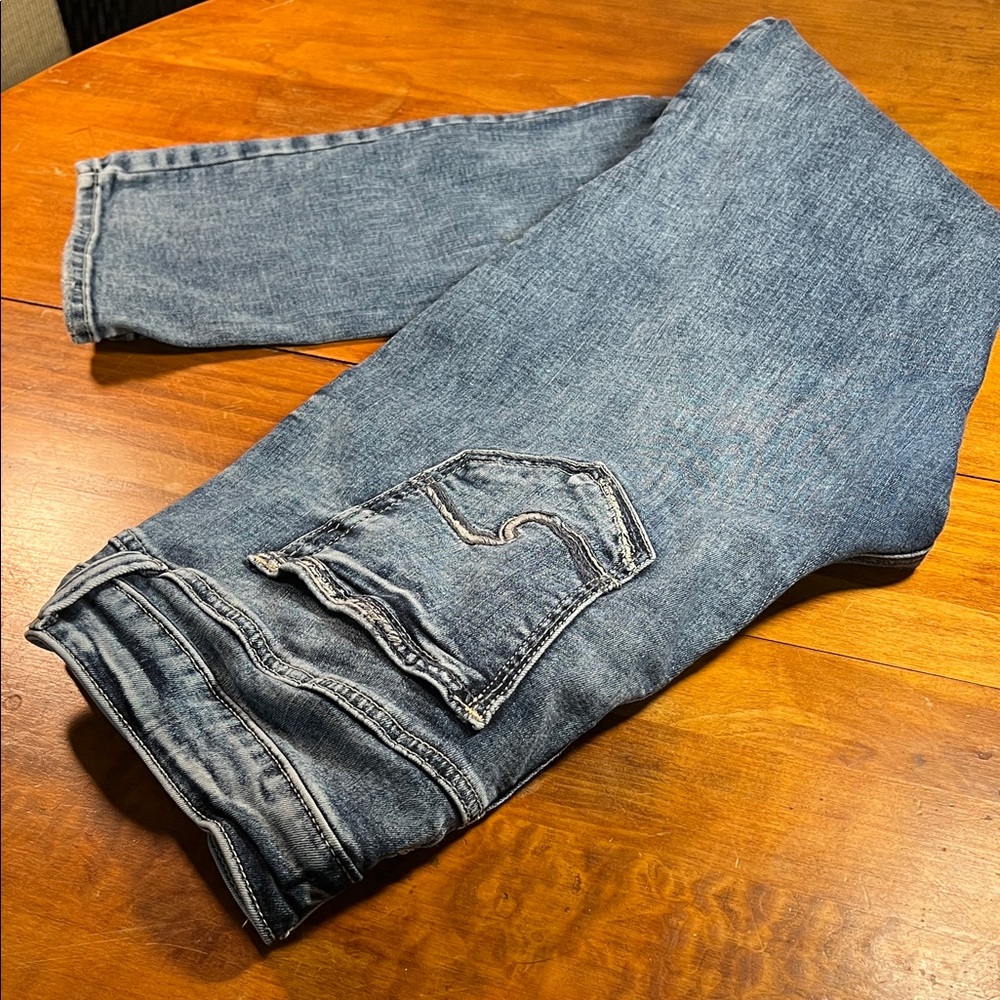 Silver Suki Straight Jeans 33 W 31 L